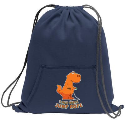 T-Rex Hates Jump Rope Sweatshirt Cinch Pack Bag