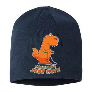 T-Rex Hates Jump Rope Sustainable Beanie