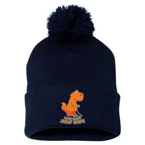 T-Rex Hates Jump Rope Pom Pom 12in Knit Beanie