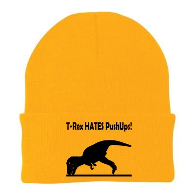 T-Rex Hates Push-Ups Knit Cap Winter Beanie