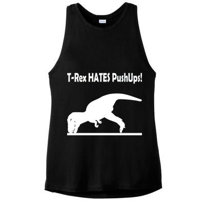T-Rex Hates Push-Ups Ladies PosiCharge Tri-Blend Wicking Tank