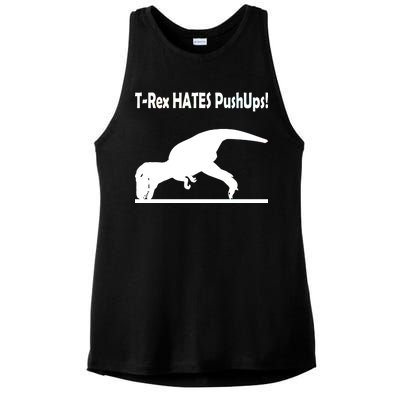 T-Rex Hates Push-Ups Ladies PosiCharge Tri-Blend Wicking Tank