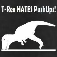 T-Rex Hates Push-Ups Garment-Dyed Fleece Hoodie