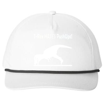 T-Rex Hates Push-Ups Snapback Five-Panel Rope Hat