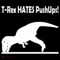 T-Rex Hates Push-Ups Drawstring Bag