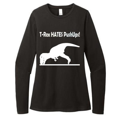 T-Rex Hates Push-Ups Womens CVC Long Sleeve Shirt