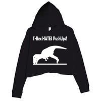 T-Rex Hates Push-Ups Crop Fleece Hoodie