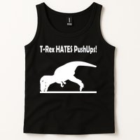 T-Rex Hates Push-Ups Tank Top