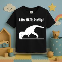 T-Rex Hates Push-Ups Toddler T-Shirt