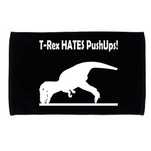 T-Rex Hates Push-Ups Microfiber Hand Towel