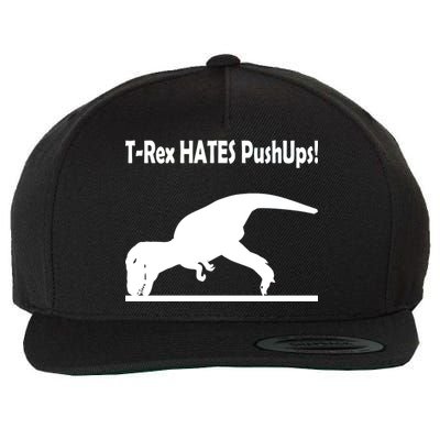 T-Rex Hates Push-Ups Wool Snapback Cap