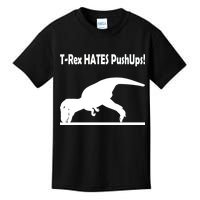 T-Rex Hates Push-Ups Kids T-Shirt