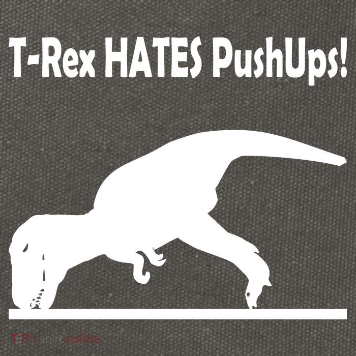 T-Rex Hates Push-Ups Cotton Canvas Backpack
