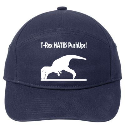 T-Rex Hates Push-Ups 7-Panel Snapback Hat