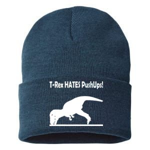 T-Rex Hates Push-Ups Sustainable Knit Beanie