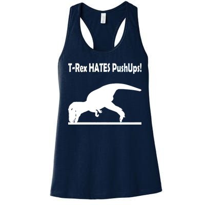 T-Rex Hates Push-Ups Women's Racerback Tank