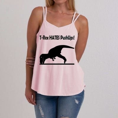 T-Rex Hates Push-Ups Women's Strappy Tank