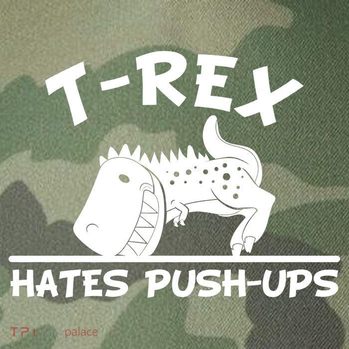 T-Rex Hates Push-Ups Funny Fitness Gym Design Legacy Tie Dye Trucker Hat