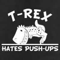 T-Rex Hates Push-Ups Funny Fitness Gym Design 7 Panel Mesh Trucker Snapback Hat