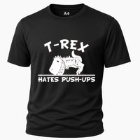 T-Rex Hates Push-Ups Funny Fitness Gym Design Cooling Performance Crew T-Shirt