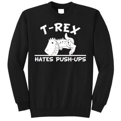 T-Rex Hates Push-Ups Funny Fitness Gym Design Sweatshirt