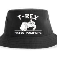 T-Rex Hates Push-Ups Funny Fitness Gym Design Sustainable Bucket Hat