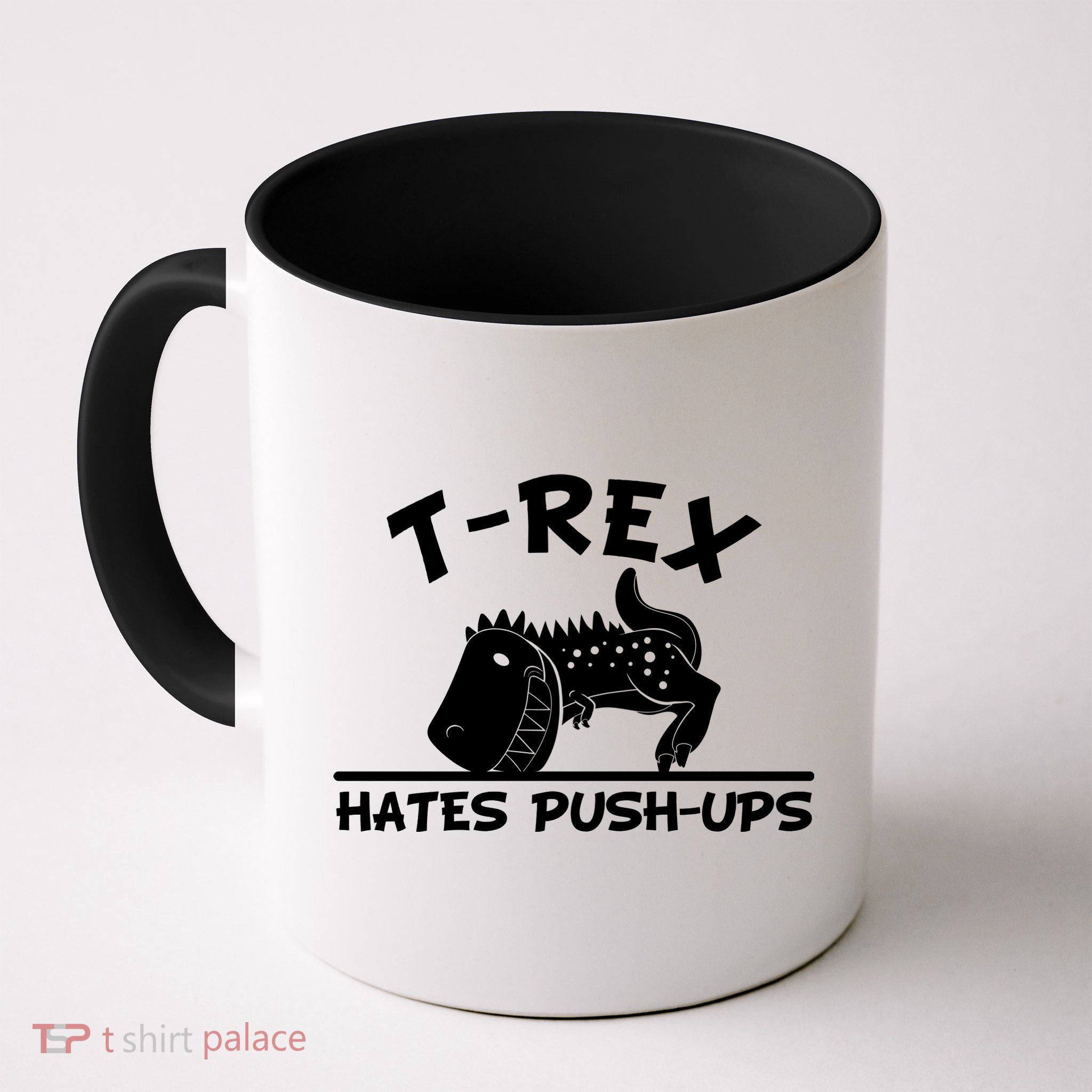 T-Rex Hates Push-Ups Funny Fitness Gym Design Mug