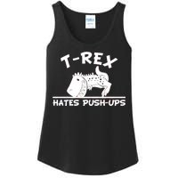 T-Rex Hates Push-Ups Funny Fitness Gym Design Ladies Essential Tank