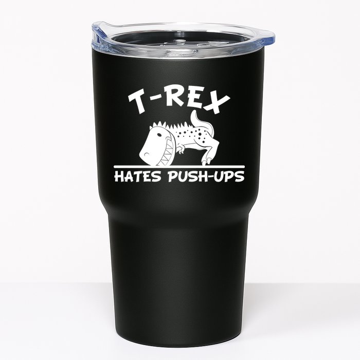 T-Rex Hates Push-Ups Funny Fitness Gym Design Tumbler
