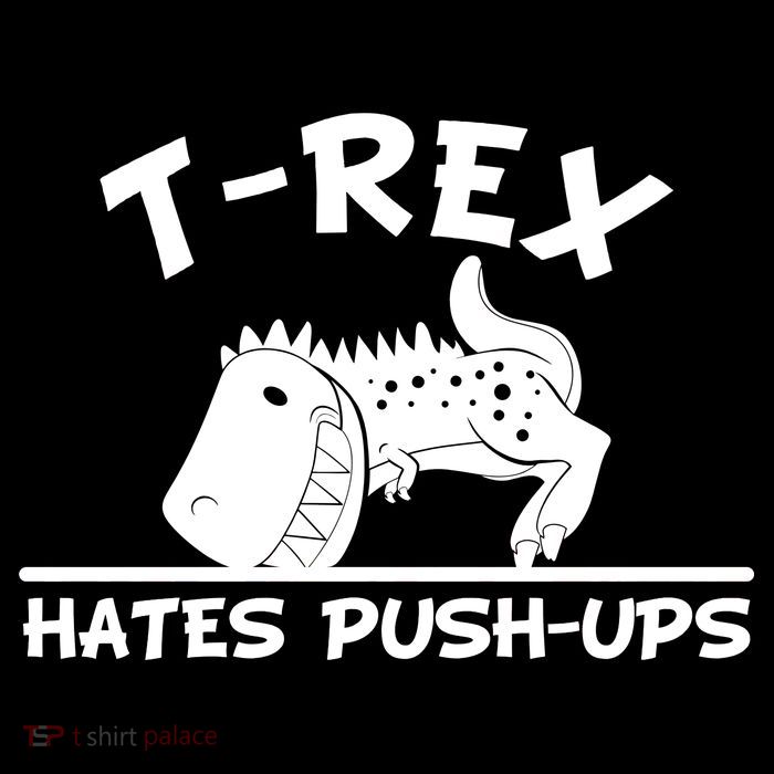 T-Rex Hates Push-Ups Funny Fitness Gym Design Poster