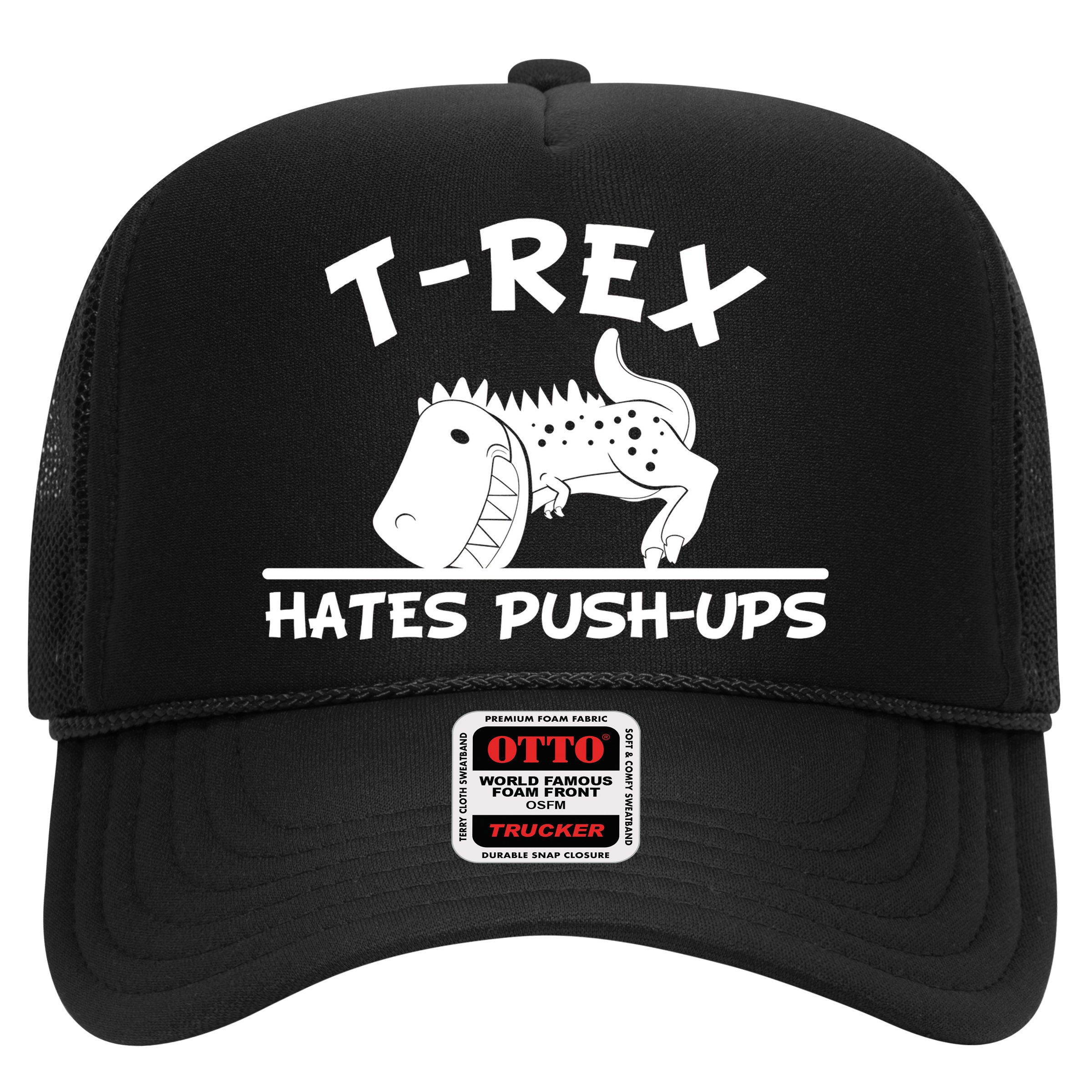 T-Rex Hates Push-Ups Funny Fitness Gym Design Hat