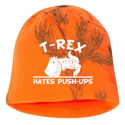 T-Rex Hates Push-Ups Funny Fitness Gym Design Kati - Camo Knit Beanie