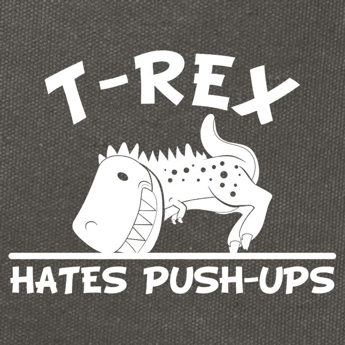 T-Rex Hates Push-Ups Funny Fitness Gym Design Cotton Canvas Backpack