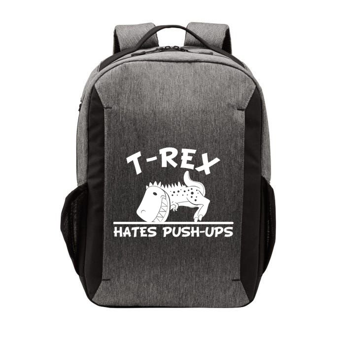 T-Rex Hates Push-Ups Funny Fitness Gym Design Vector Backpack
