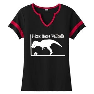 T-Rex Hates Wallballs Ladies Halftime Notch Neck Tee