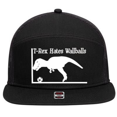 T-Rex Hates Wallballs 7 Panel Mesh Trucker Snapback Hat