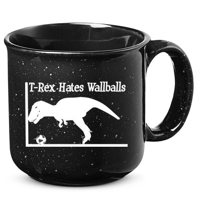 T-Rex Hates Wallballs 15oz Campfire Ceramic Mug