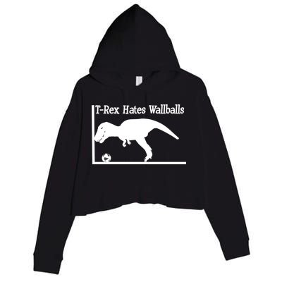 T-Rex Hates Wallballs Crop Fleece Hoodie