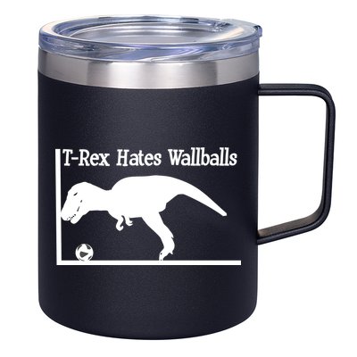 T-Rex Hates Wallballs 12oz Stainless Steel Coffee Mug