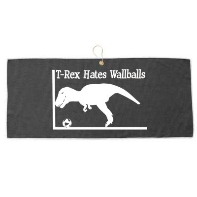 T-Rex Hates Wallballs Large Microfiber Waffle Golf Towel