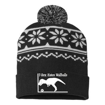 T-Rex Hates Wallballs USA-Made Snowflake Beanie