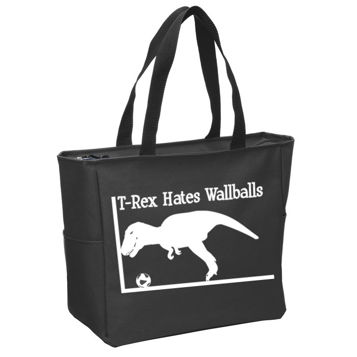 T-Rex Hates Wallballs Zip Tote Bag