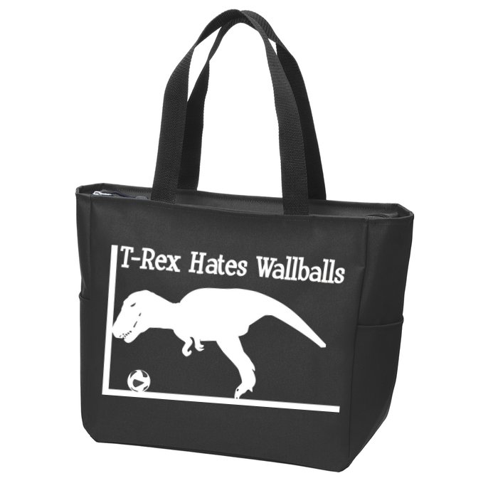 T-Rex Hates Wallballs Zip Tote Bag