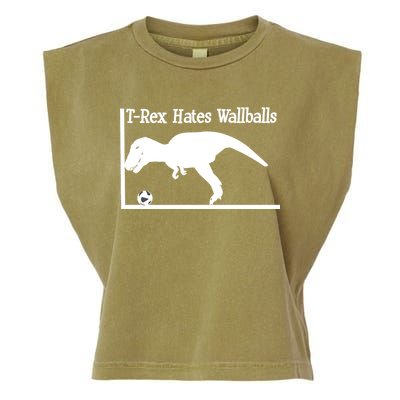 T-Rex Hates Wallballs Garment-Dyed Women's Muscle Tee