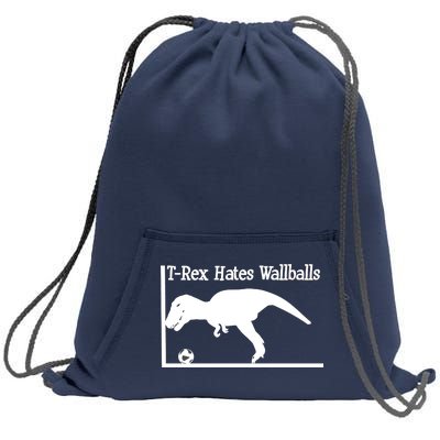 T-Rex Hates Wallballs Sweatshirt Cinch Pack Bag