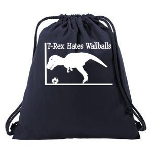 T-Rex Hates Wallballs Drawstring Bag