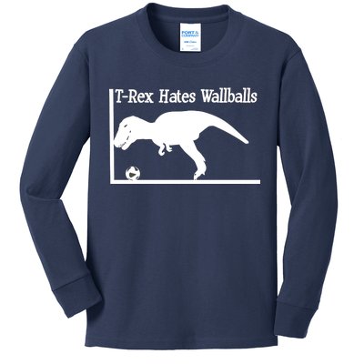 T-Rex Hates Wallballs Kids Long Sleeve Shirt