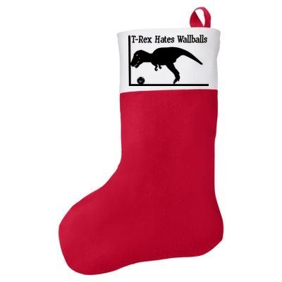 T-Rex Hates Wallballs Felt Holiday Christmas Stocking