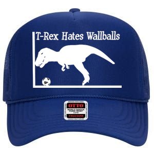 T-Rex Hates Wallballs High Crown Mesh Back Trucker Hat