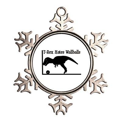 T-Rex Hates Wallballs Metallic Star Ornament